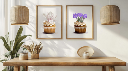 Crocus Cupcake Art Print