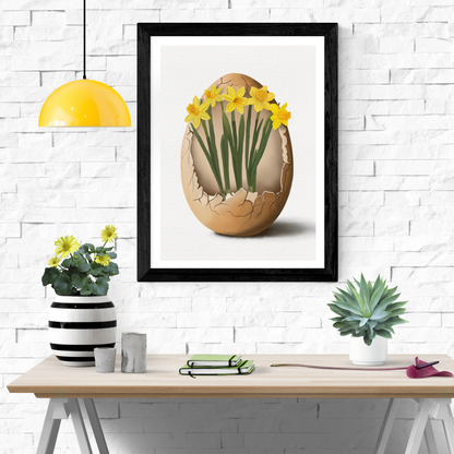 Daffodil Egg Art Print