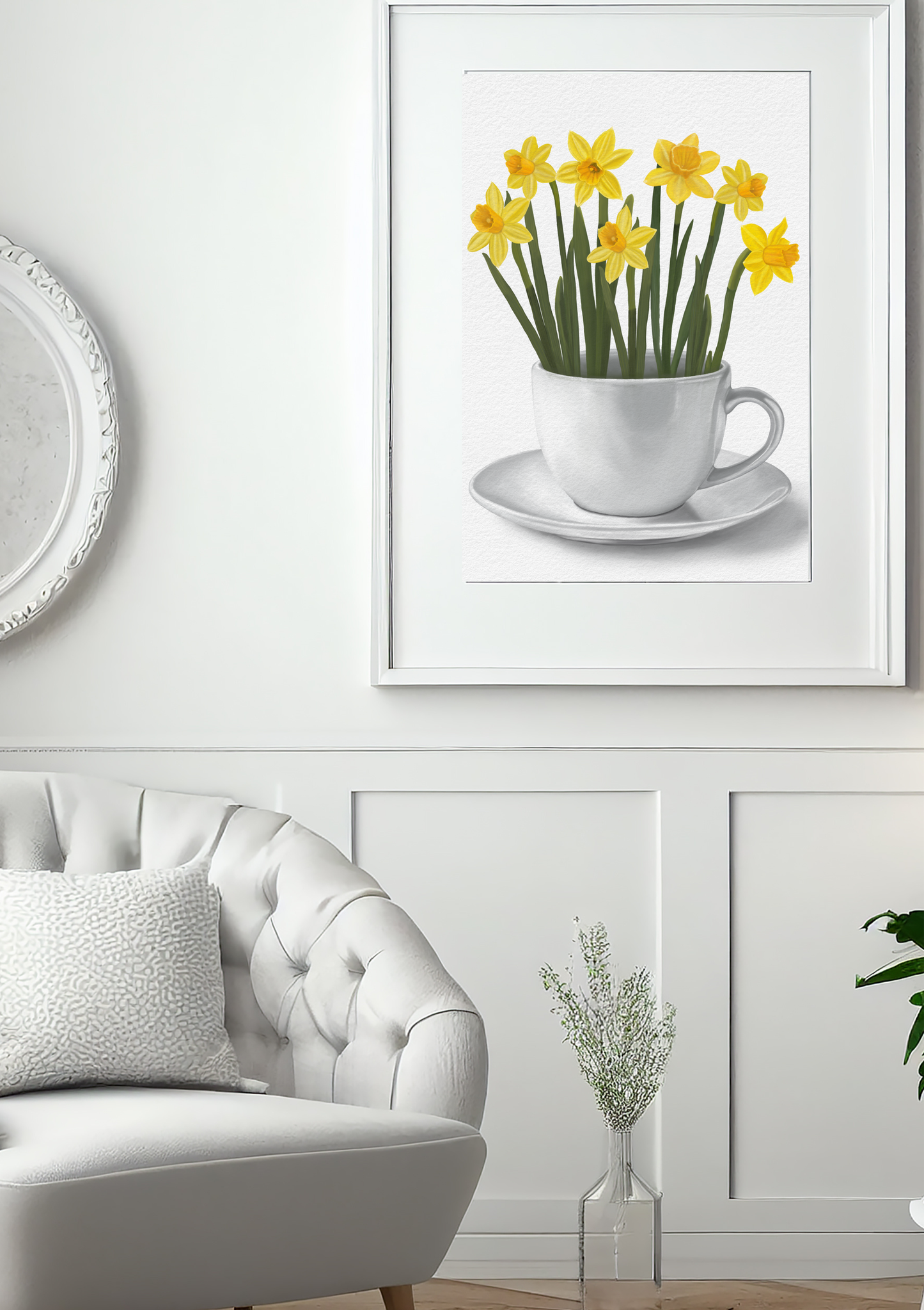 Daffodils in a Cup Art Print