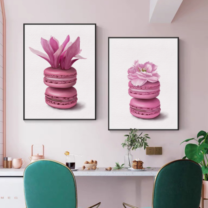 Cherry Blossom Macarons Art Print