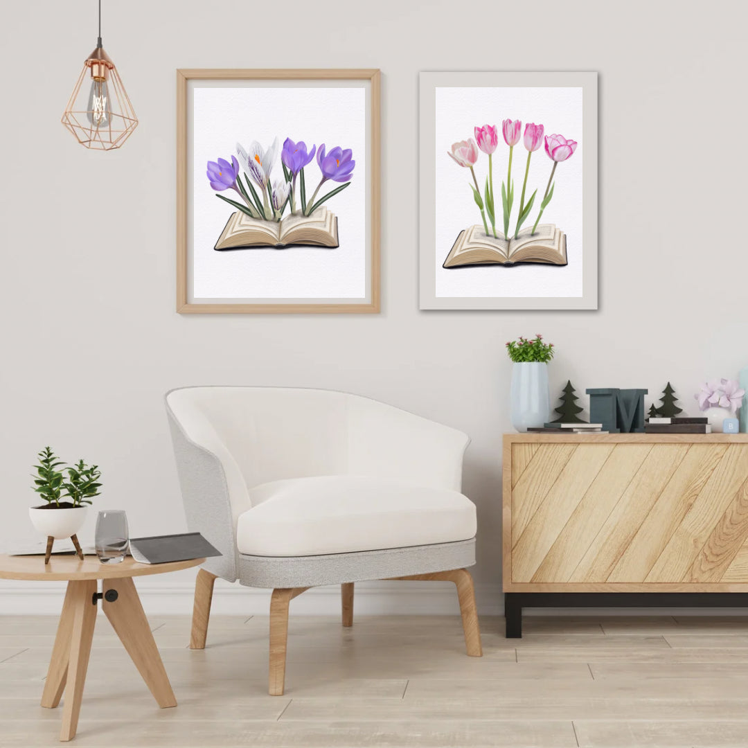 Crocus Book Art Print