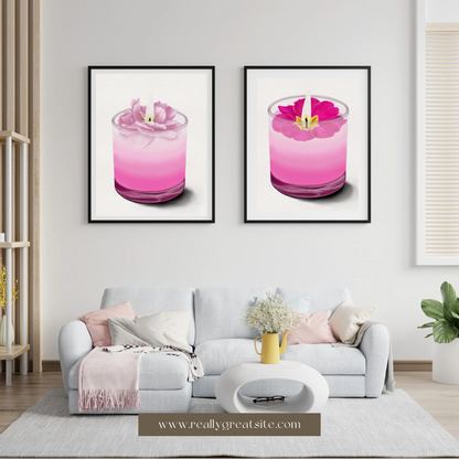 Cherry Blossom Candle Art Print