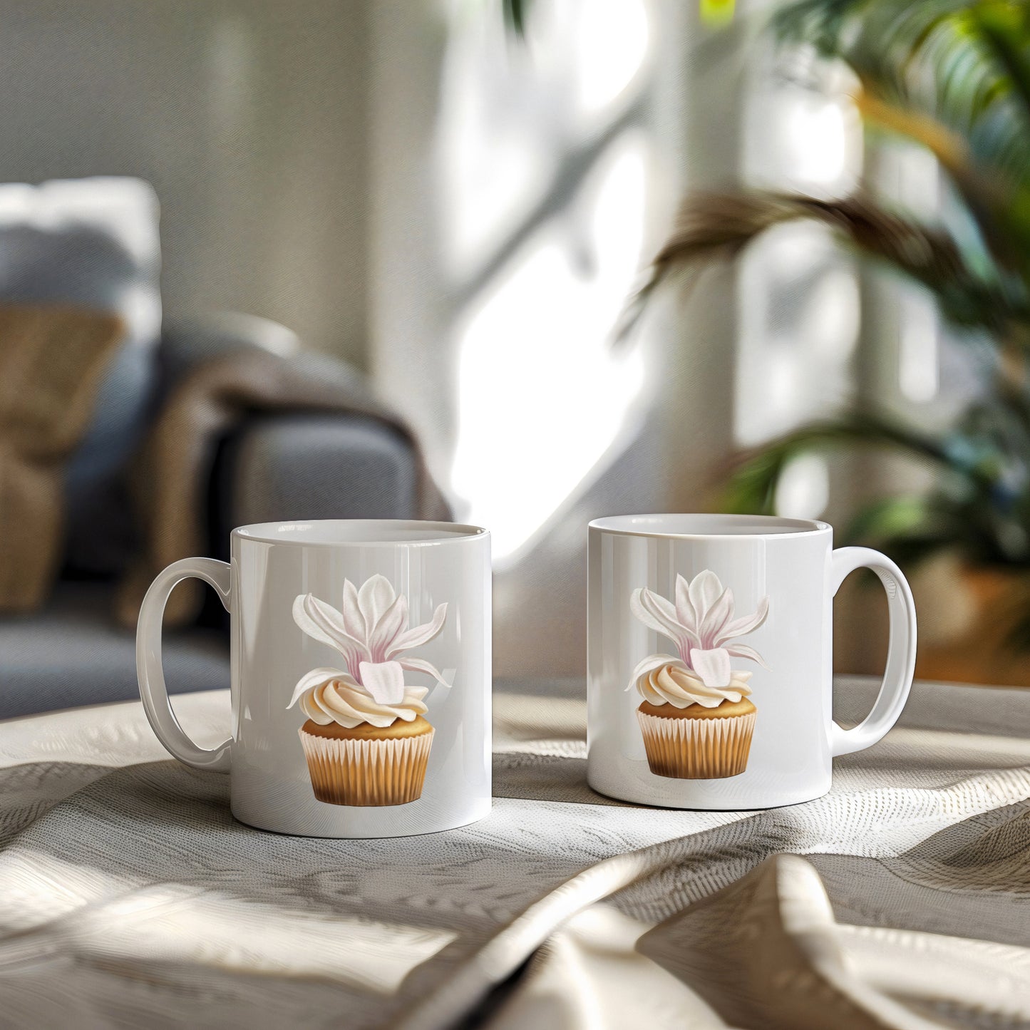 Magnolia Cupcake Ceramic Mug