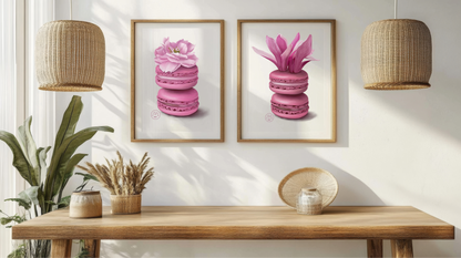 Cherry Blossom Macarons Art Print