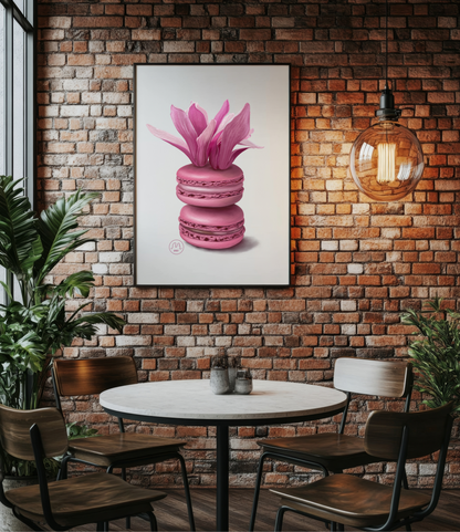 Magnolia Macarons Art Print