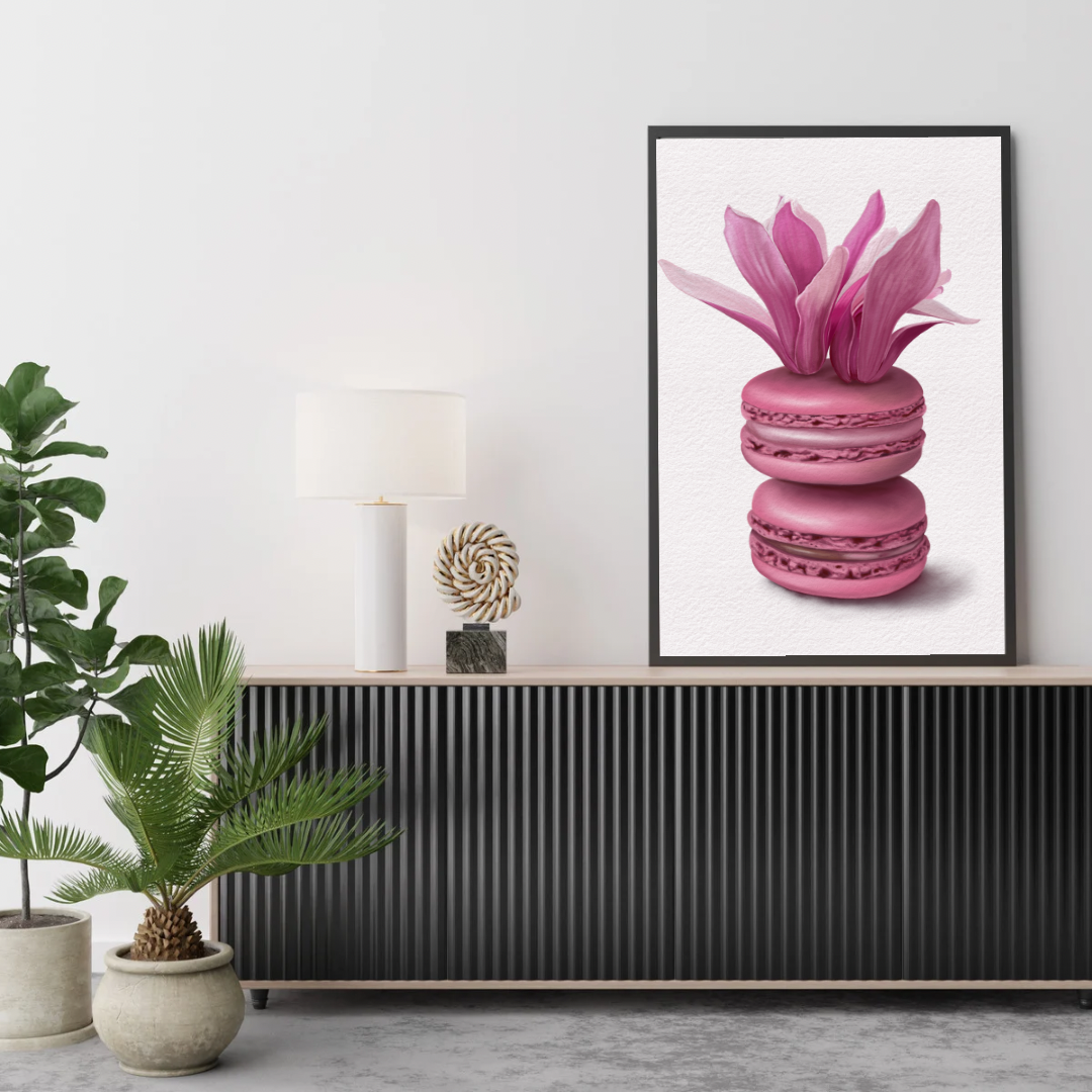 Magnolia Macarons Art Print
