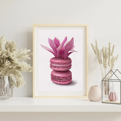 Magnolia Macarons Art Print