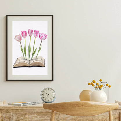 Tulip Book Art Print