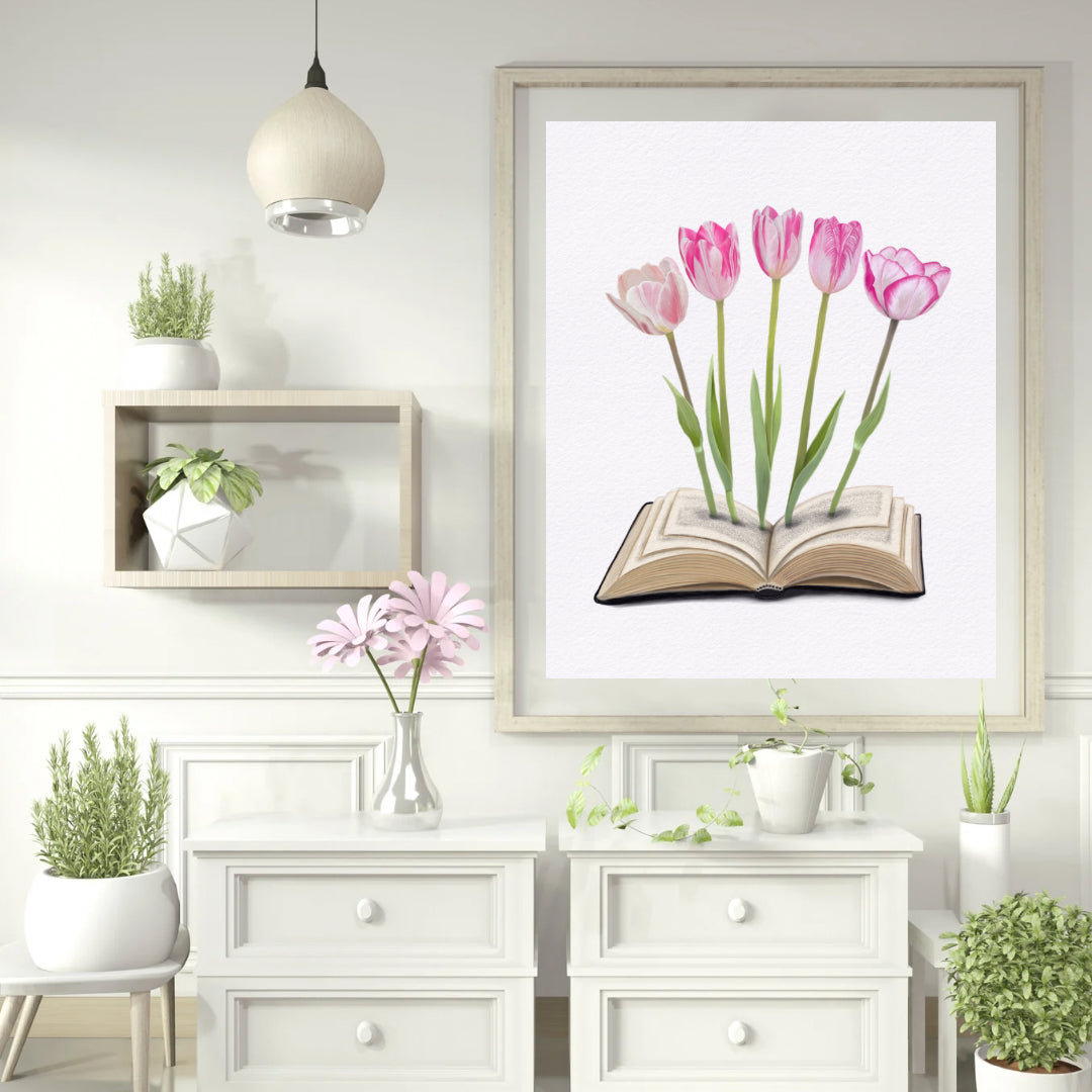 Tulip Book Art Print