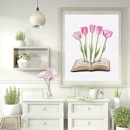 Tulip Book Art Print