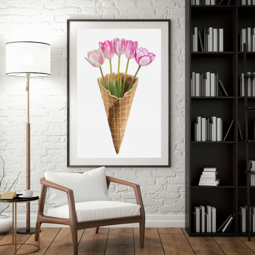 Tulip Ice Cream Art Print