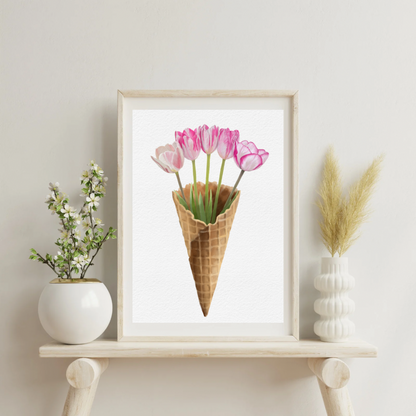 Tulip Ice Cream Art Print
