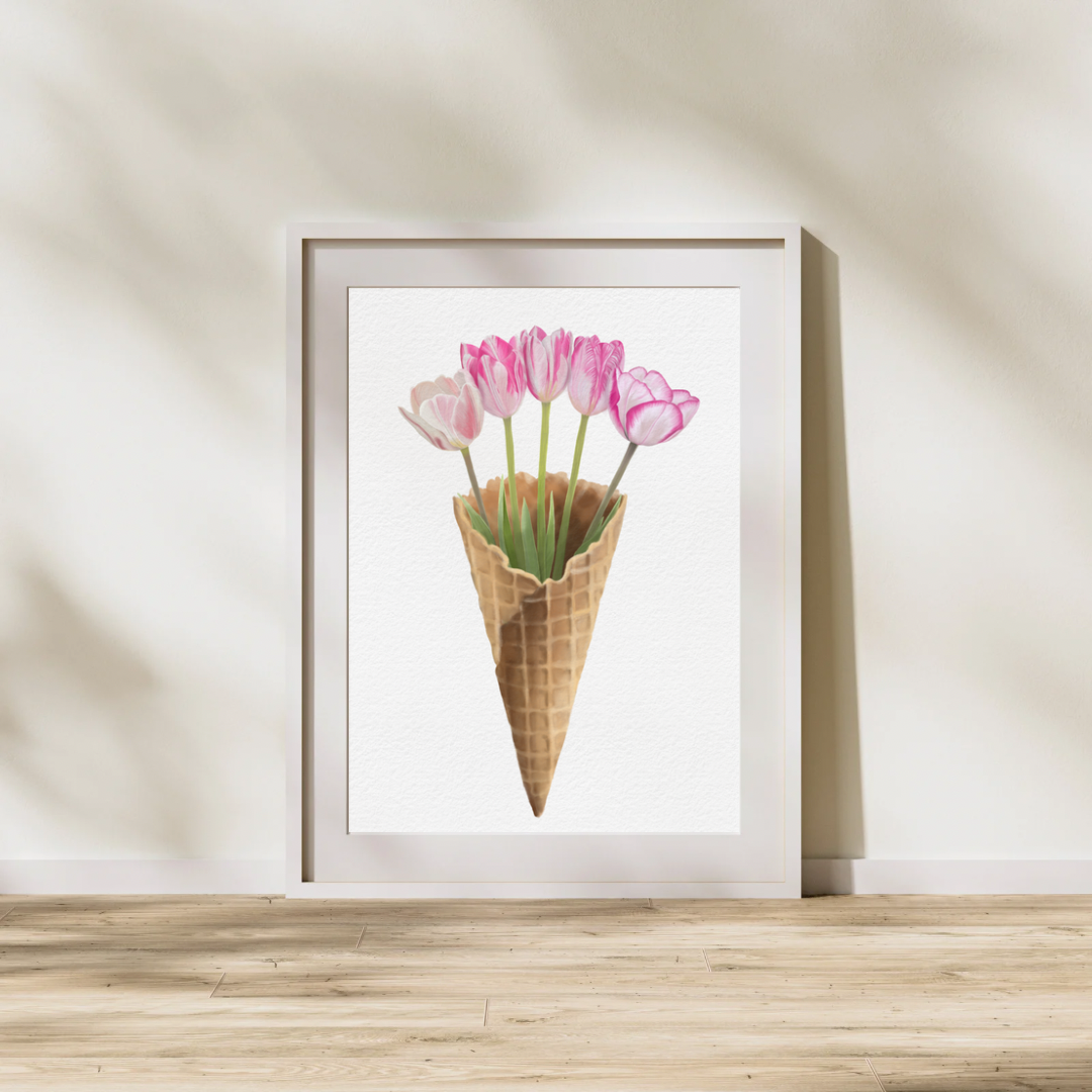 Tulip Ice Cream Art Print