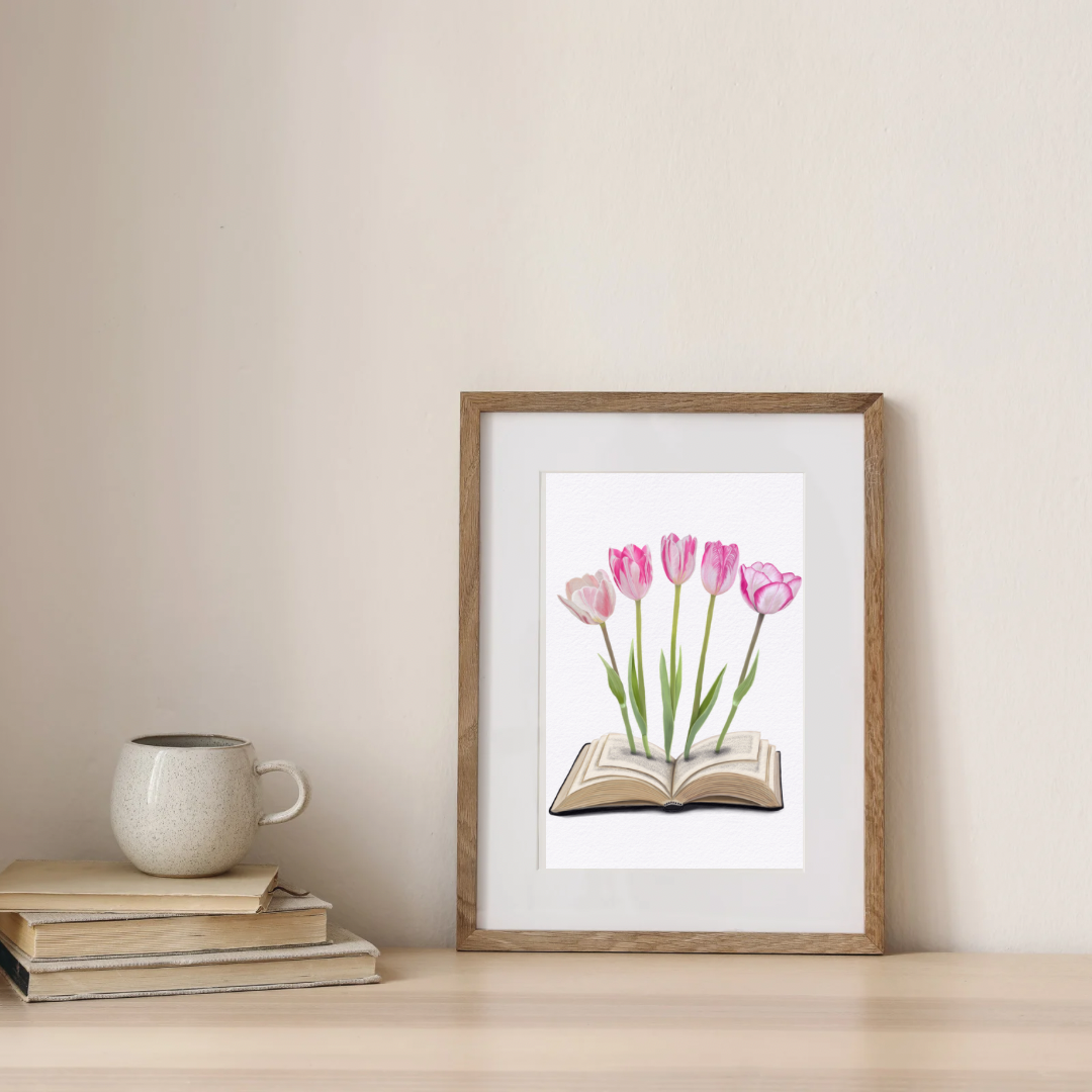 Tulip Book Art Print