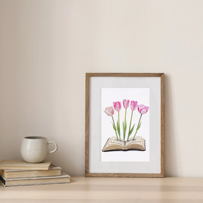 Tulip Book Art Print